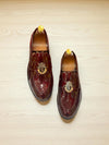 Glossy Crest Loafers