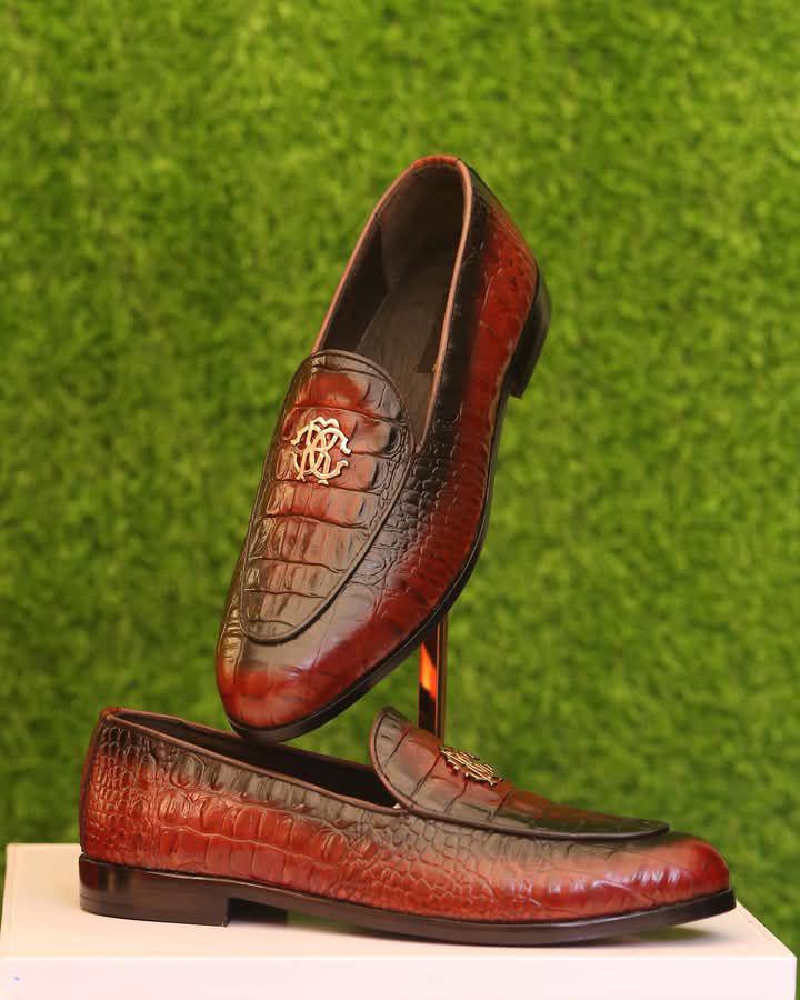 Croc Textured Loafers
