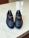 Dual-Tone Woven Loafers