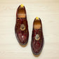 Glossy Crest Loafers