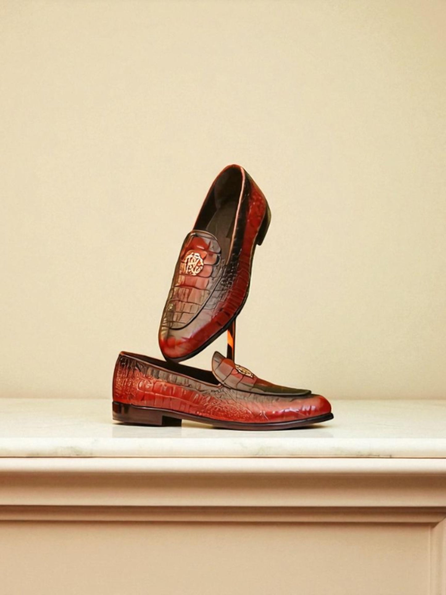Croc Textured Loafers